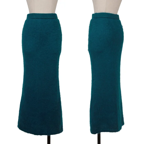 Sybilla Wool Nylon Brushed Knit Skirt Sky blue 63-90 K-166652_001