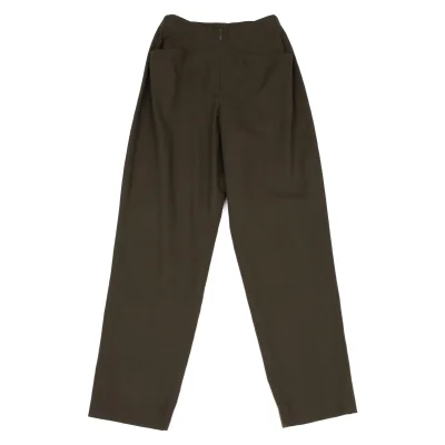 Sybilla Wool Blend Slash Pocket Wool Gabardine Pants