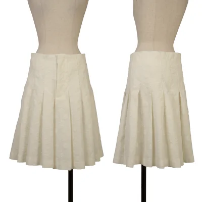 COMME des GARCONS Dyed Poly Floral Jacquard Pleats Skirt Like Wide Shorts