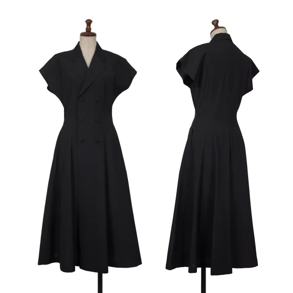 tricot COMME des GARCONS Poly Wool Double Button Pullover Dress Navy S K-166656_001