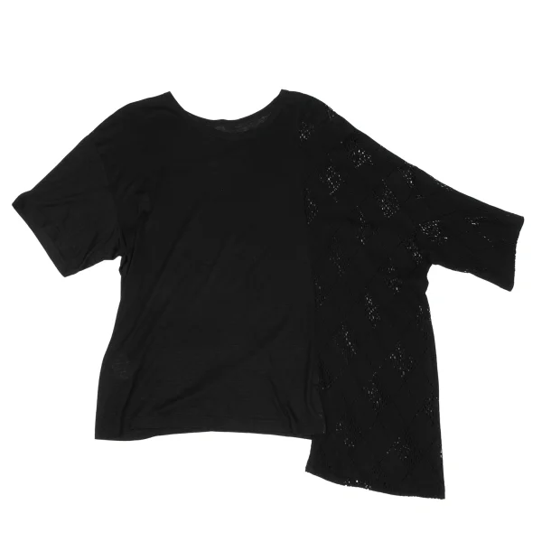 Y's Diamond Mesh Asymmetrical Top K-166660_002