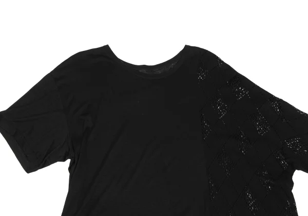 Y's Diamond Mesh Asymmetrical Top K-166660_003