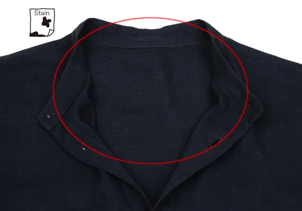 Y's Rayon Linen Flap Pocket Band Collar Shirt K-166661_007