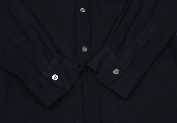 Y's Rayon Linen Flap Pocket Band Collar Shirt K-166661_009