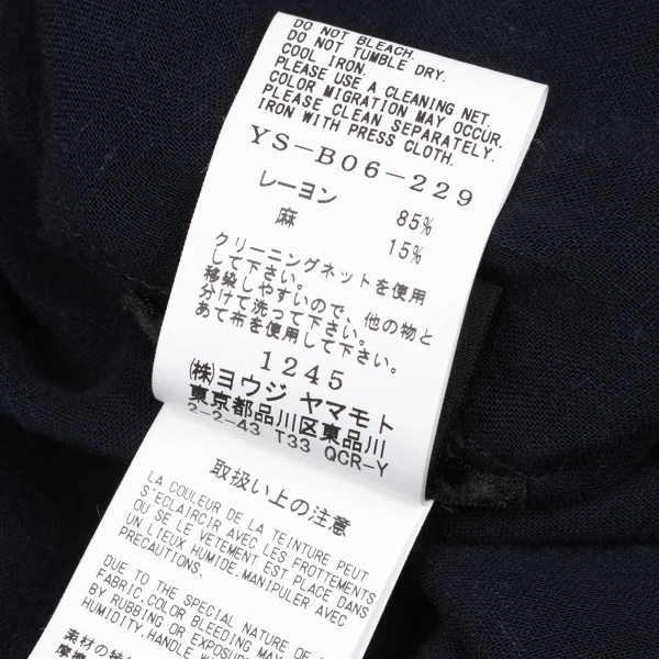 Y's Rayon Linen Flap Pocket Band Collar Shirt K-166661_017