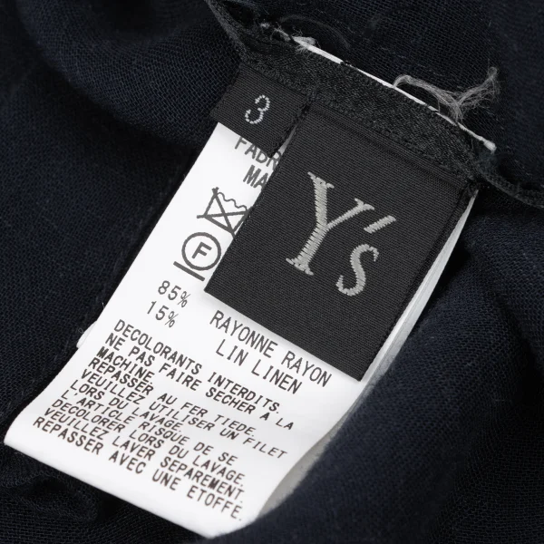 Y's Rayon Linen Flap Pocket Band Collar Shirt K-166661_018