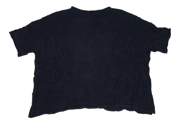 Y's Cotton Blended Logo Jacquard Short Sleeve Knit Top K-166664_010