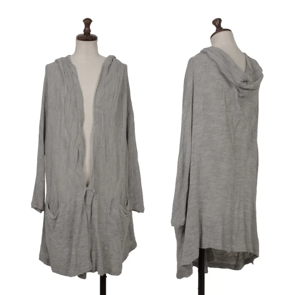 Y's Design Woven Over-sized Cardigan Grey 2 K-166668_001