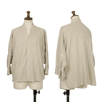 Y's Linen Mesh Dolman Sleeve Knit Cardigan