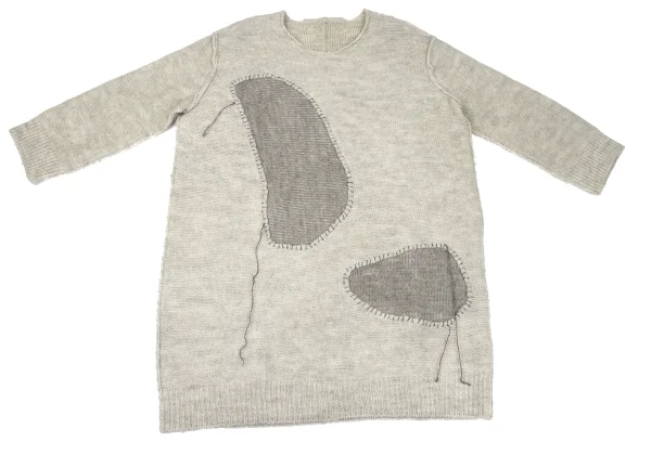 Y's Patch Design Long Knit Sweater K-166670_002