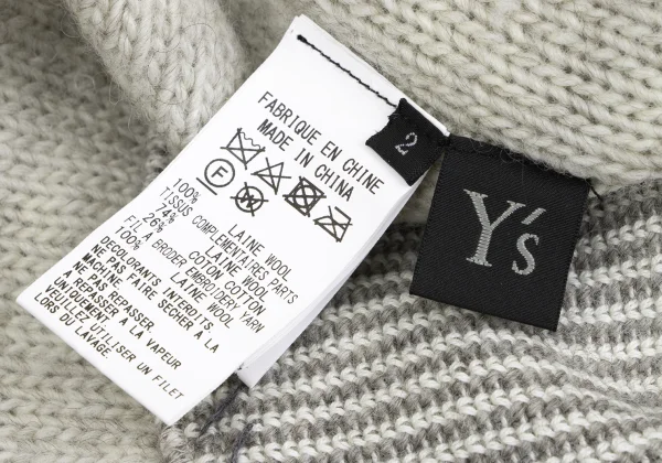 Y's Patch Design Long Knit Sweater K-166670_015