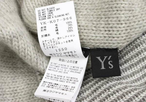 Y's Patch Design Long Knit Sweater K-166670_016