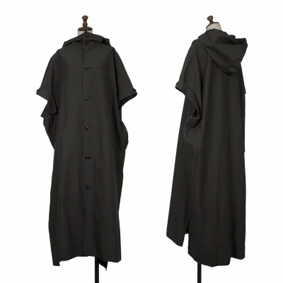 Y's Linen Blended Cotton Hooded Shirt Dress