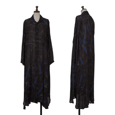 Y's Geometric Printed Shirt Dress