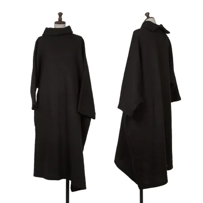 Y's Mohair Blend Collared Dolman Knit Dress