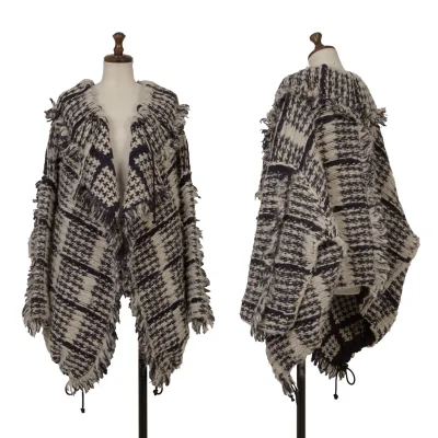 Y's Wool Cutting Fringe Knit Jacket