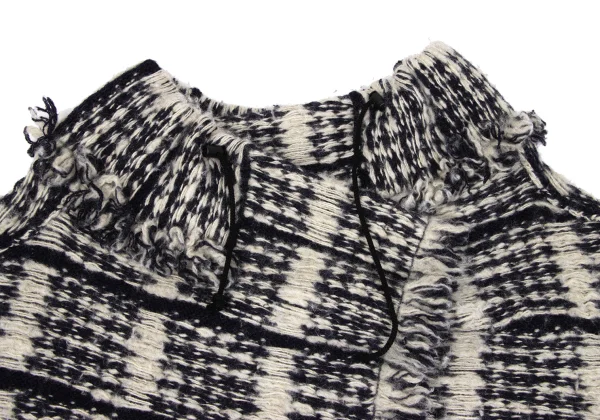 Y's Wool Cutting Fringe Knit Jacket K-166676_005