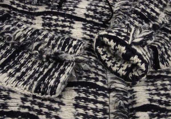 Y's Wool Cutting Fringe Knit Jacket K-166676_008