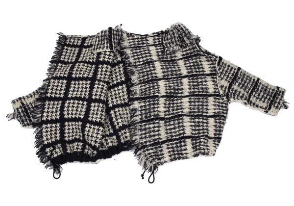 Y's Wool Cutting Fringe Knit Jacket K-166676_010