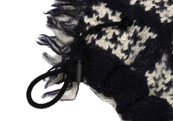 Y's Wool Cutting Fringe Knit Jacket K-166676_012