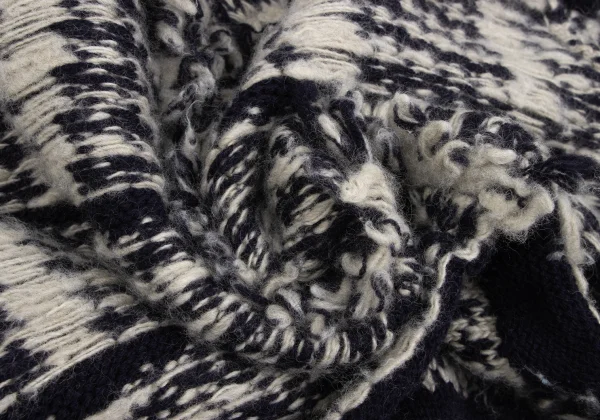 Y's Wool Cutting Fringe Knit Jacket K-166676_016