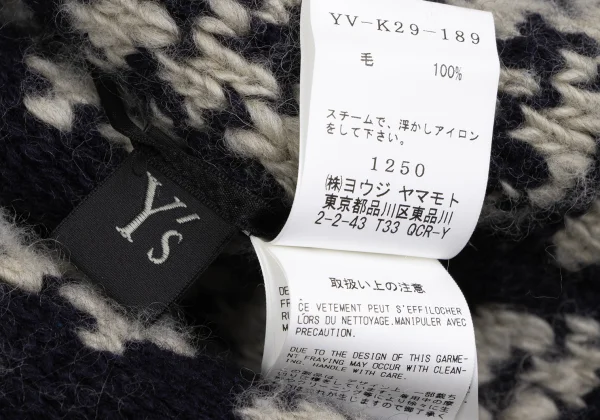 Y's Wool Cutting Fringe Knit Jacket K-166676_018