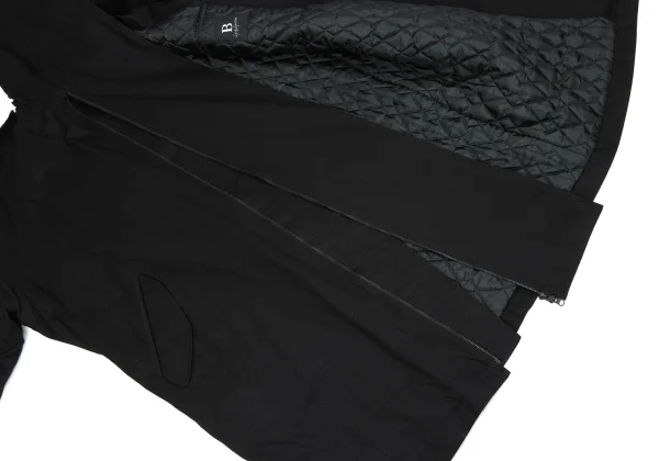 B Yohji Yamamoto Detachable Fur Pad Hooded Coat K-166679_009