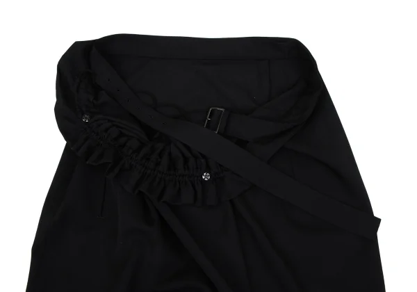 Yohji Yamamoto collections Wool Gabardine Side- Tied Skirt K-166681_008