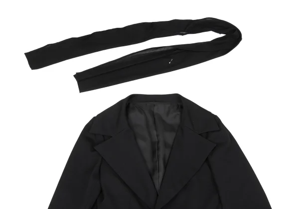 Yohji Yamamoto FEMME Wool Gabardine Detachable Jacket K-166682_012