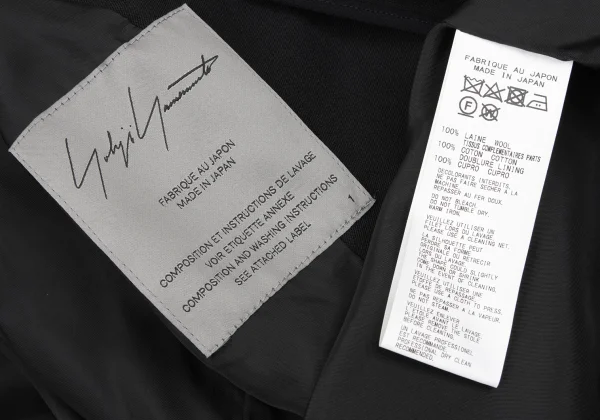 Yohji Yamamoto FEMME Wool Gabardine Detachable Jacket K-166682_016
