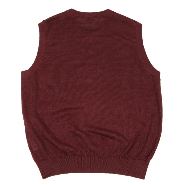 Papas Linen Henley Neck Knit Vest K-166684_011