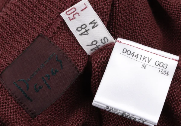 Papas Linen Henley Neck Knit Vest K-166684_015