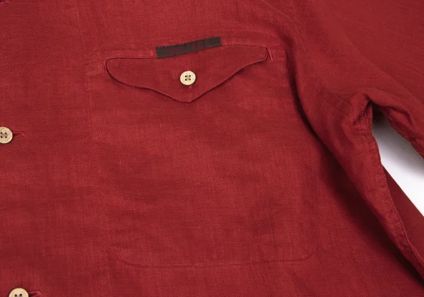 Papas Linen Flap Pocket Long Sleeve Shirt K-166685_006