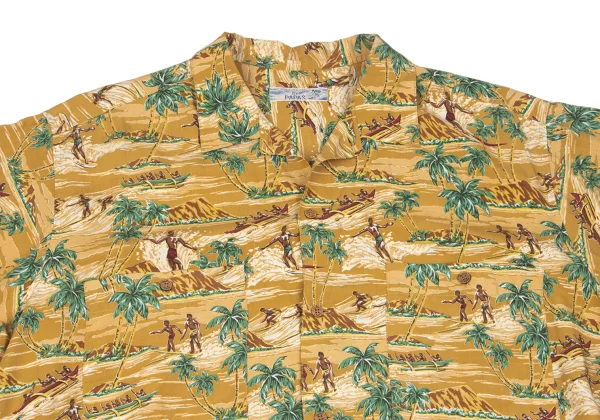 Papas Surfer Printed Silk Aloha Shirt K-166686_002