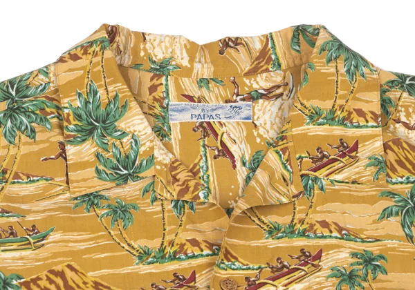 Papas Surfer Printed Silk Aloha Shirt K-166686_003