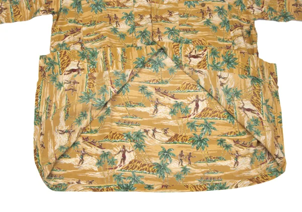 Papas Surfer Printed Silk Aloha Shirt K-166686_009