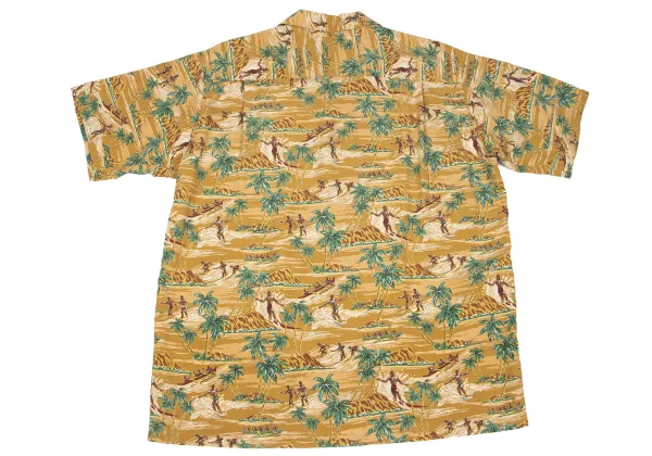 Papas Surfer Printed Silk Aloha Shirt K-166686_010