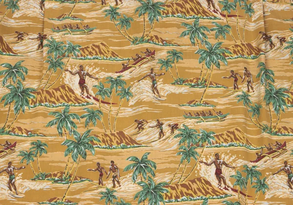 Papas Surfer Printed Silk Aloha Shirt K-166686_011