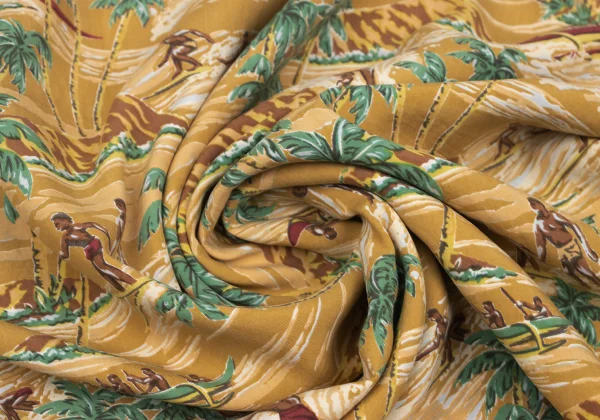 Papas Surfer Printed Silk Aloha Shirt K-166686_012