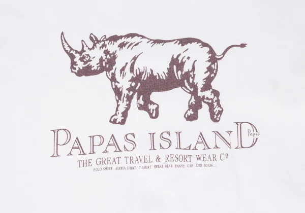 Papas ISLAND Rhino Printed T Shirt K-166688_012