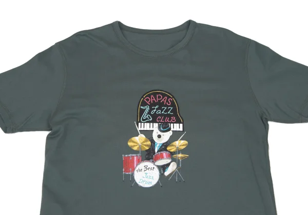 Papas Drumming Bear Printed T-shirt K-166689_002