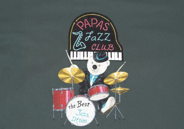 Papas Drumming Bear Printed T-shirt K-166689_004