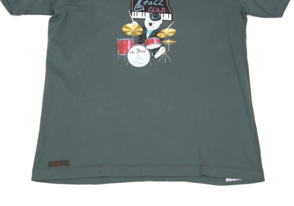 Papas Drumming Bear Printed T-shirt K-166689_006