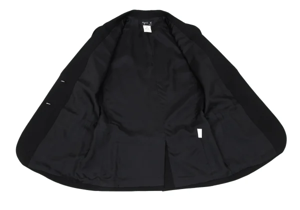 アニエスベーagnes b. ウールギャバセットアップ 黒2 40 K-166697_008