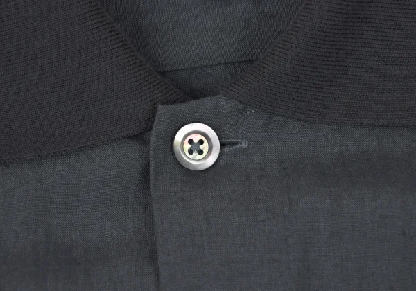 MARGARET HOWELL Ribbed Collar Linen Long Sleeve Shirt K-166700_004