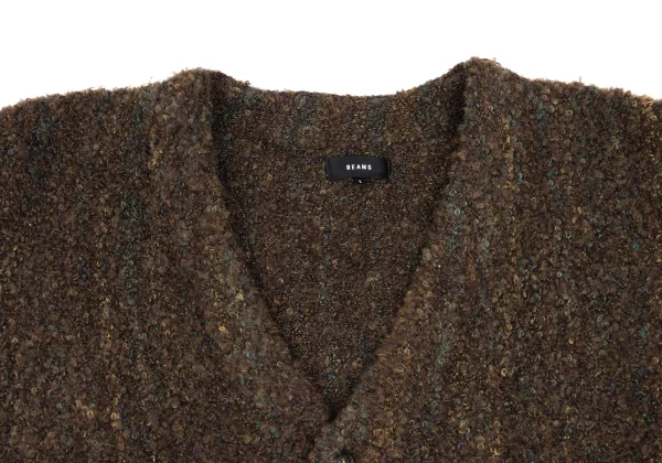BEAMS Boucle Stripe Knit Cardigan K-166702_003