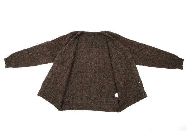 BEAMS Boucle Stripe Knit Cardigan K-166702_008