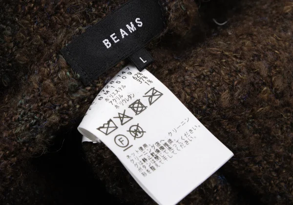 BEAMS Boucle Stripe Knit Cardigan K-166702_013