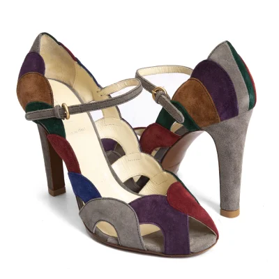 MIU MIU Color Switching Suede High Heels