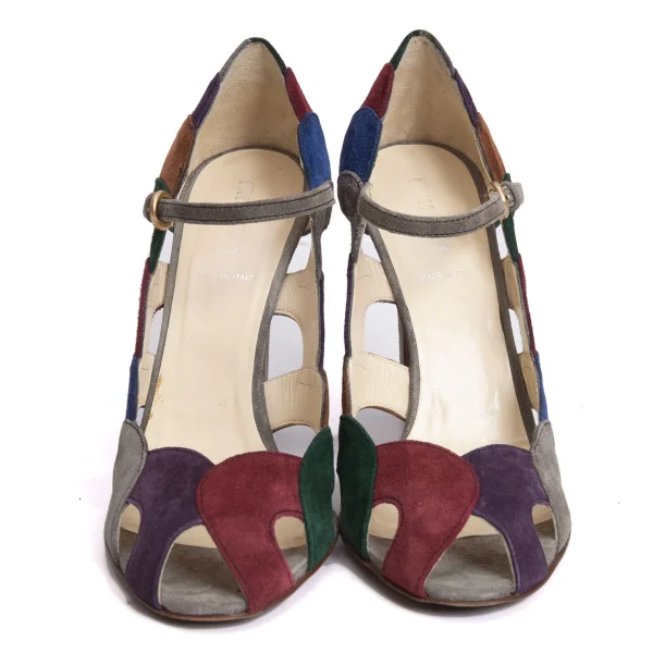 MIU MIU Color Switching Suede High Heels K-166703_002